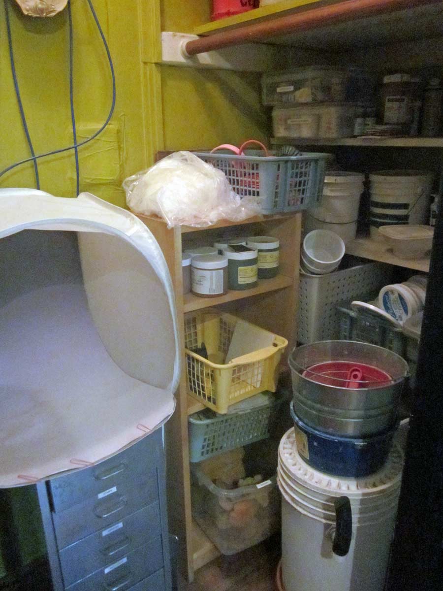 Liz Crqin Ceramics Studio Closet Right.