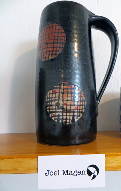 Tall Black Ceramic Stein