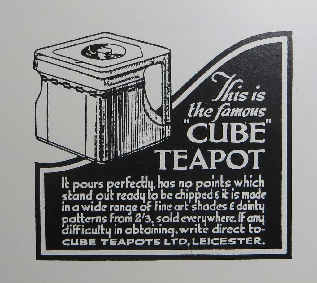 Vintage ad for The Cube Teapot