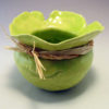 Chartreuse Pinch Pot angle view