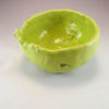 A Henpecked Bowl in Chartreuse Green with Gold Chicken Decal - Image 3