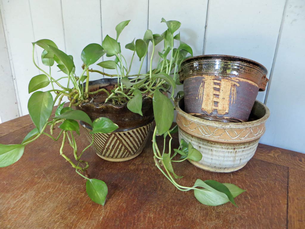 Three thrown pots from the 70s