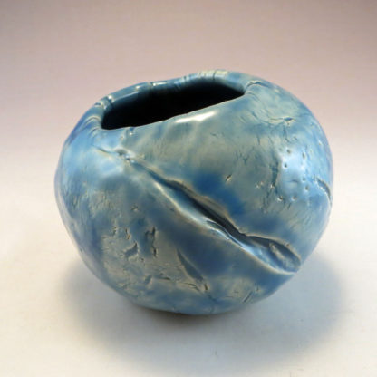 Sky Blue Pinch Pot front