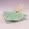 aqua dish with raffia