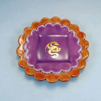 BurntOrange and Hot Orchid Duplex Dish top