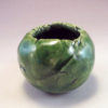 Deep Green Oribe pinch pot