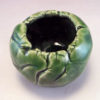 Deep green oribe pinch pot