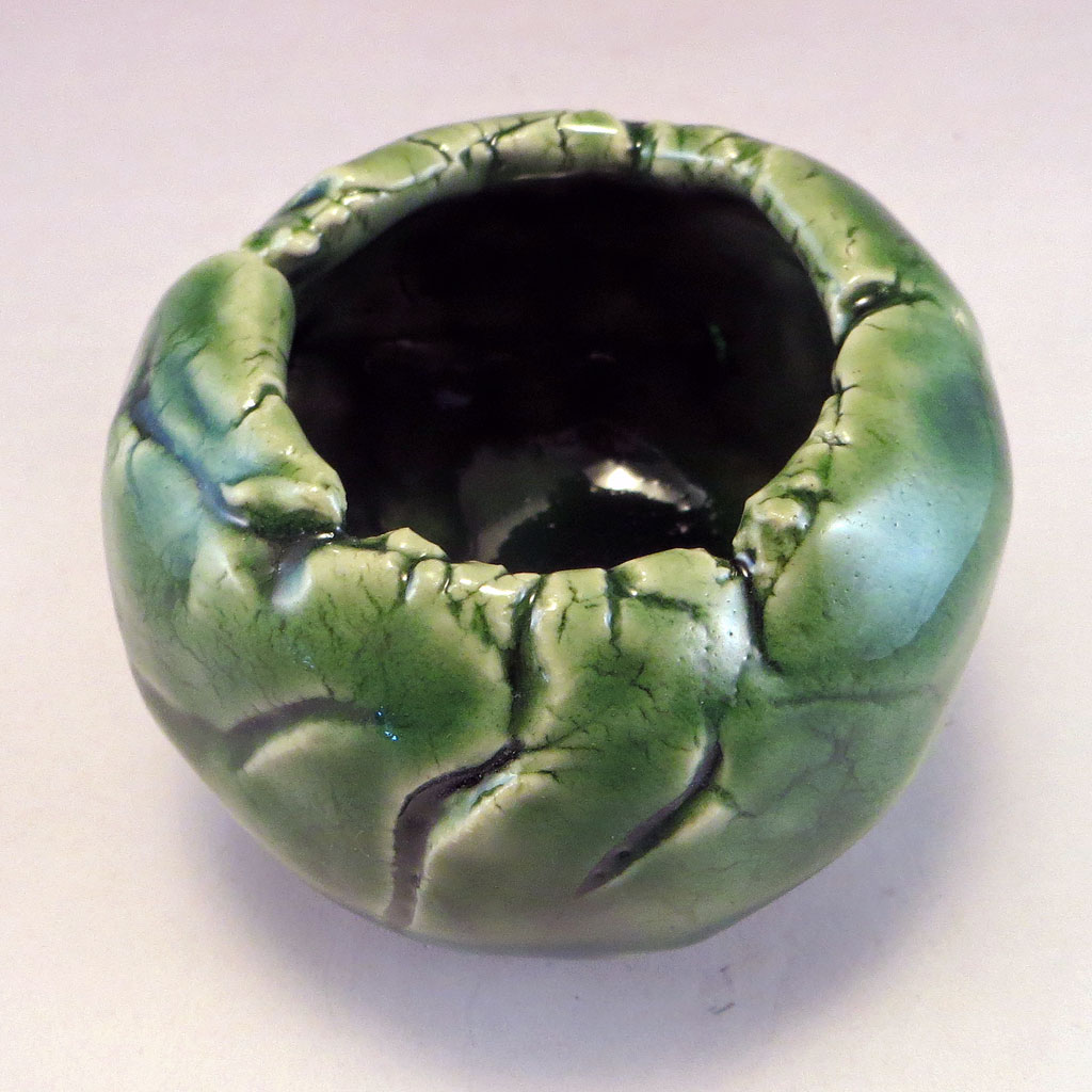 Rustic Hand-formed Pot in Deep Oribe Green - Liz Crain Studio