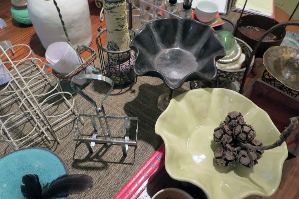 Tableful of found objects