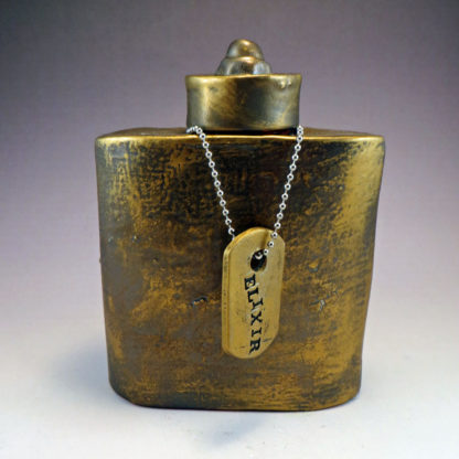 Ceramic Flask with ELIXIR dogtag