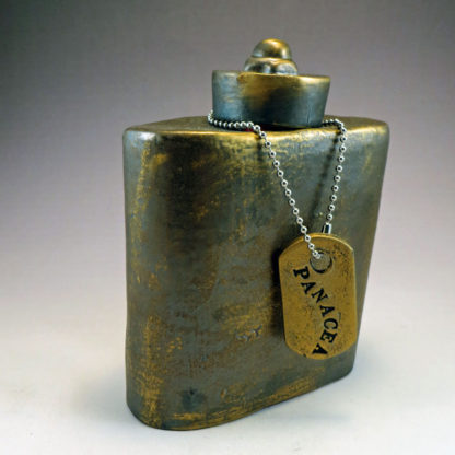 Ceramic Flask with PANACEA Dogtag