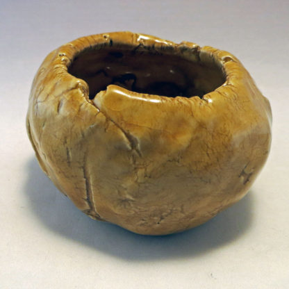 Small Amber glazed pinch pot