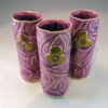 Sippers in Hot Orchid with Swirly Texture and Gold Leaf - Image 5
