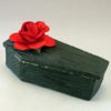 Small Lidded Casket Box with Faux Rose - Image 2