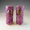 Sippers in Hot Orchid with Swirly Texture and Gold Leaf - Image 4