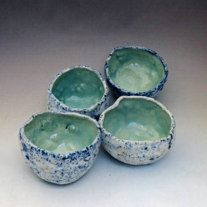 Henpecked Bowl in Pale Aqua Celadon