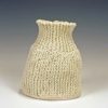 knitted porcelain oval vase back