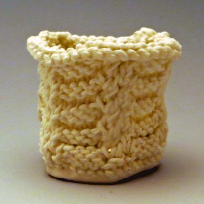 knitted porcelain cup