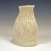 knitted porcelain oval vase