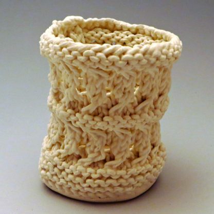 Crescent Knitted Porcelain Cup