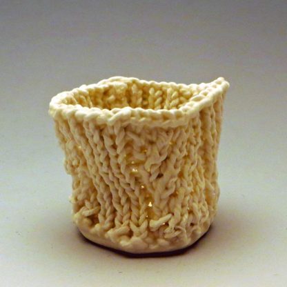 spiral rib knitted porcelain small cup