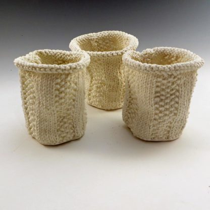 knitted porcelain cup