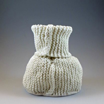 knitted porcelain vase