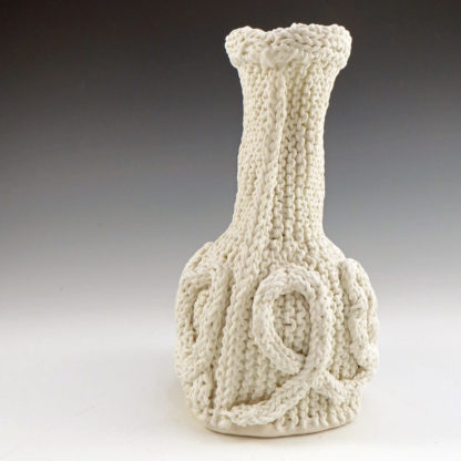 knitted porcelain vase