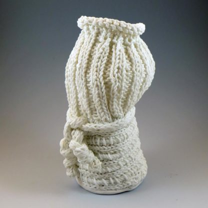 knitted porcelain vase