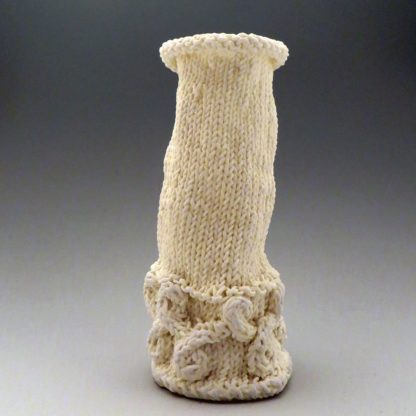 knitted porcelain vase