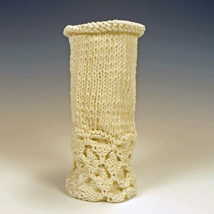 knitted porcelain vase