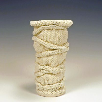 knitted porcelain vase