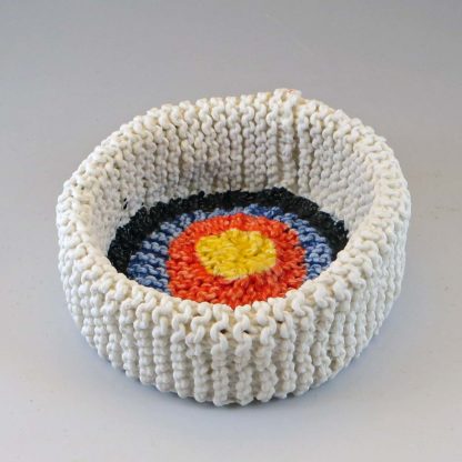 Knitted Porcelain Target Bowl