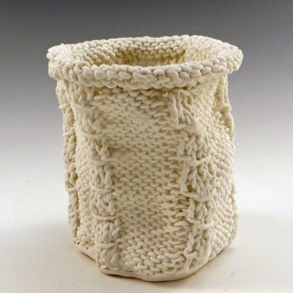 knitted porcelain cup