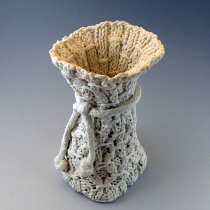 knitted porcelain vase