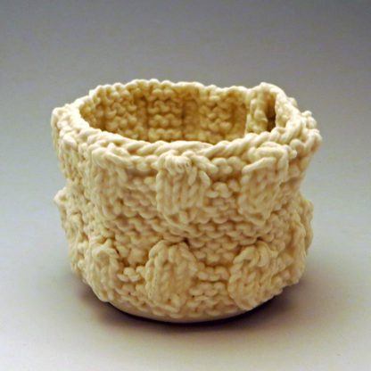 knitted porcelain cup